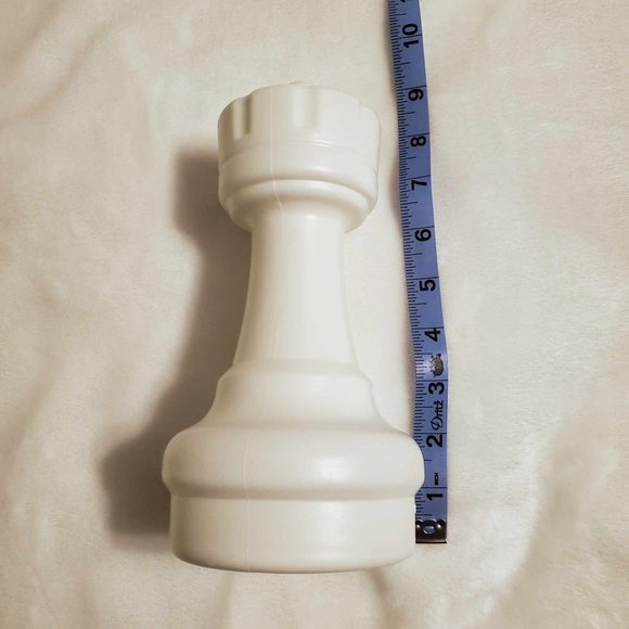 Large Decorative 9 Inch Tall White Rook Piece Chess MegaChess Piece - Picture 2 of 4